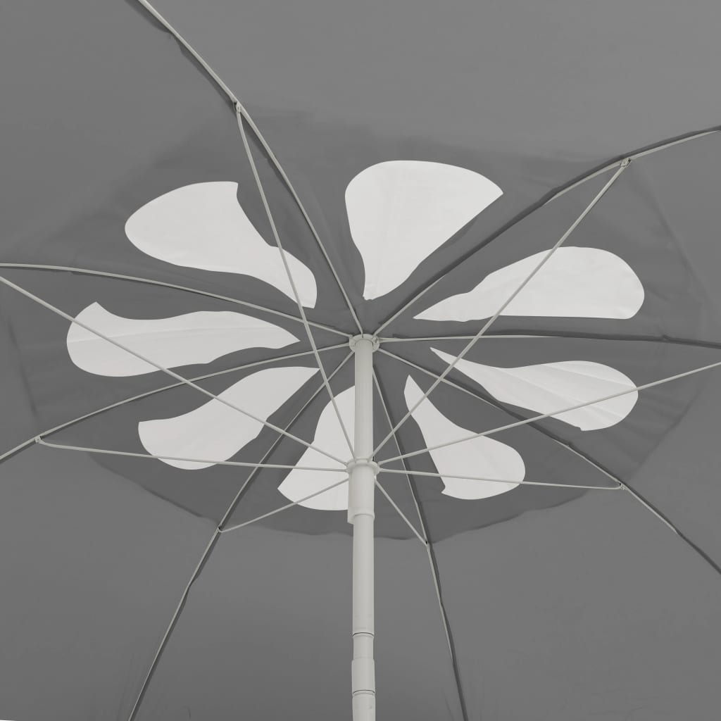 314718 vidaXL Beach Parasol Anthracite 300 cm