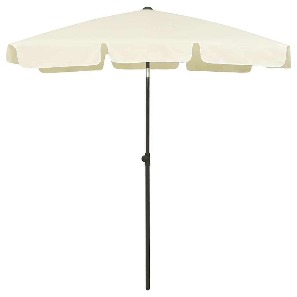314719 vidaXL Beach Parasol Sand Yellow 180x120 cm