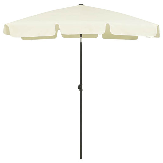 314719 vidaXL Beach Parasol Sand Yellow 180x120 cm