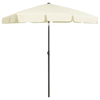 314719 vidaXL Beach Parasol Sand Yellow 180x120 cm