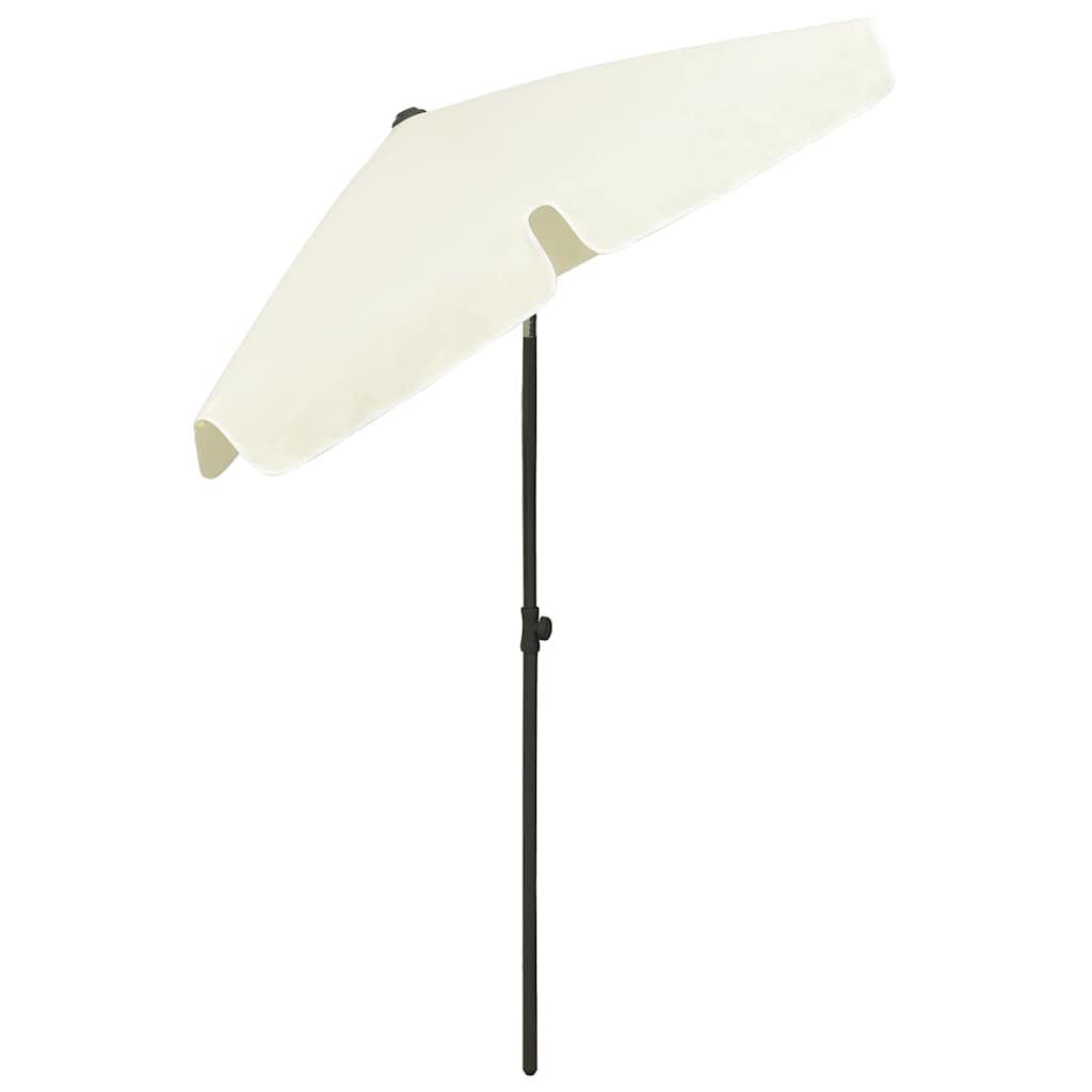 314719 vidaXL Beach Parasol Sand Yellow 180x120 cm