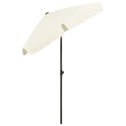314719 vidaXL Beach Parasol Sand Yellow 180x120 cm
