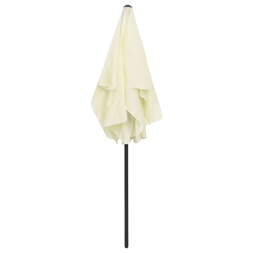 314719 vidaXL Beach Parasol Sand Yellow 180x120 cm