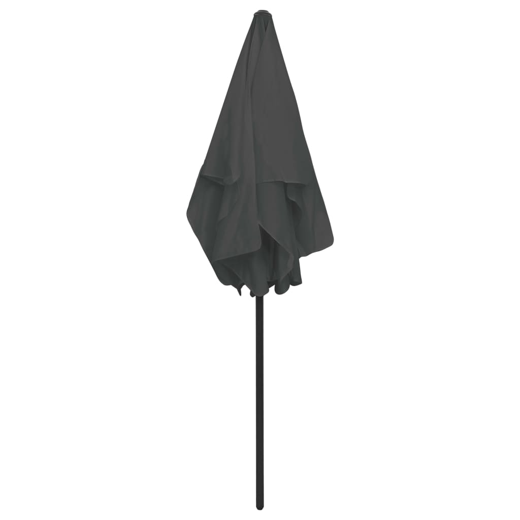 vidaXL Beach Parasol | Anthracite | Polyester | 180cm x 120cm