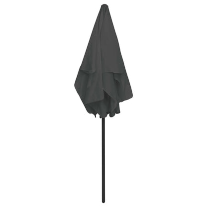 vidaXL Beach Parasol | Anthracite | Polyester | 180cm x 120cm