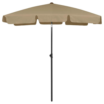 314722 vidaXL Beach Parasol Taupe 180x120 cm