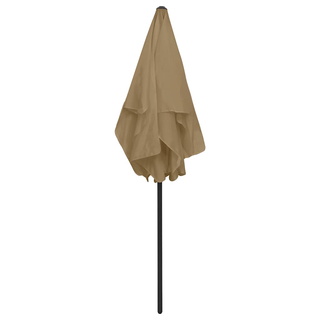 314722 vidaXL Beach Parasol Taupe 180x120 cm
