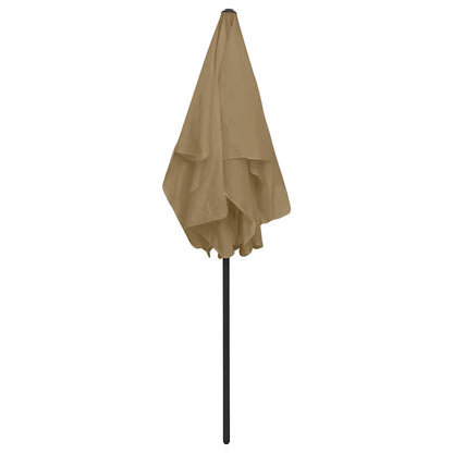 314722 vidaXL Beach Parasol Taupe 180x120 cm