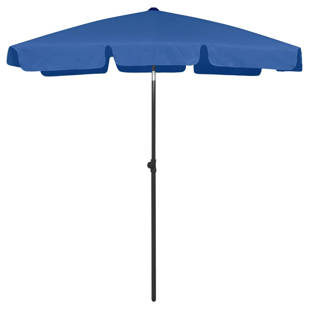 vidaXL Beach Parasol Azure Blue 180x120 cm