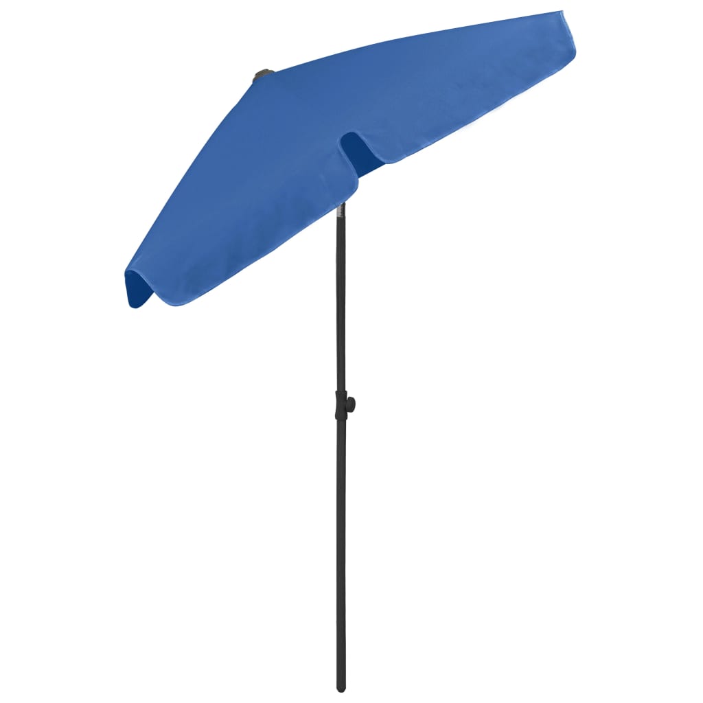 vidaXL Beach Parasol Azure Blue 180x120 cm