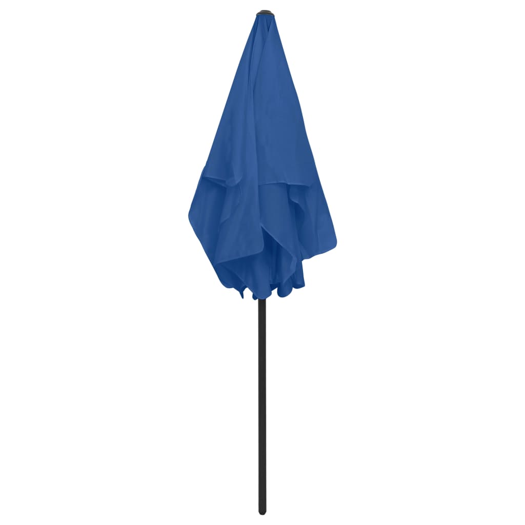 vidaXL Beach Parasol Azure Blue 180x120 cm