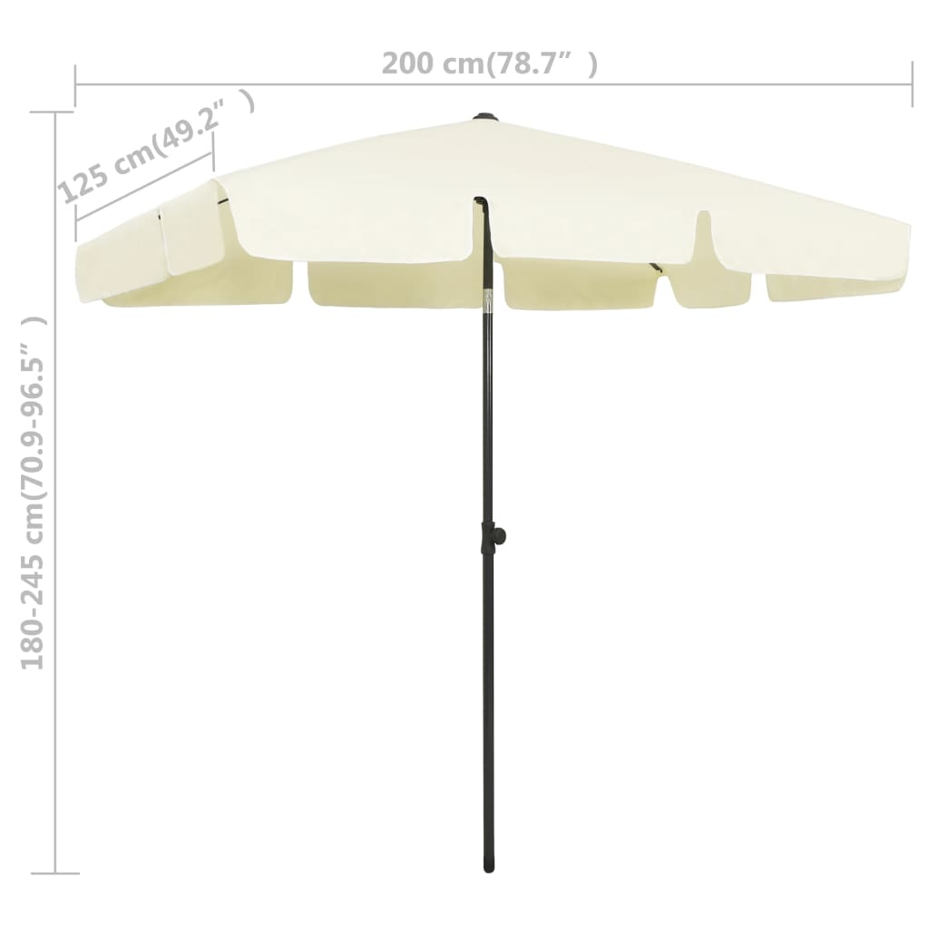 vidaXL Beach Parasol |  Tiltable  | Other | Contemporary