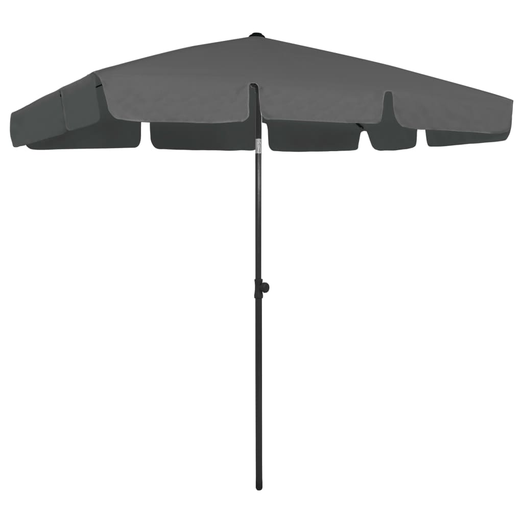 vidaXL Beach Parasol Anthracite 200x125 cm