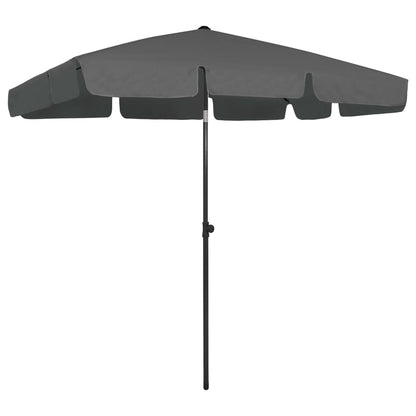 vidaXL Beach Parasol Anthracite 200x125 cm