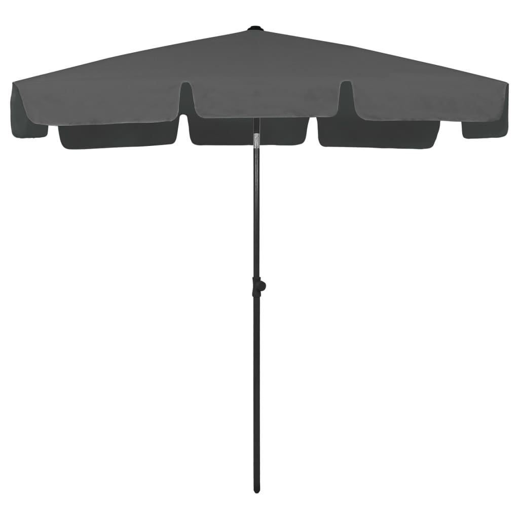 vidaXL Beach Parasol Anthracite 200x125 cm