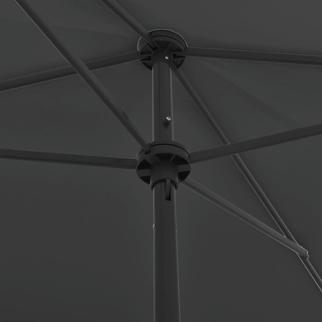 vidaXL Beach Parasol Anthracite 200x125 cm