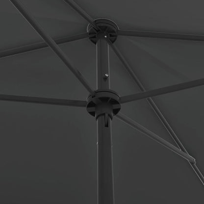 vidaXL Beach Parasol Anthracite 200x125 cm