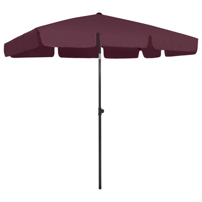 vidaXL Beach Parasol | Bordeaux red | Polyester