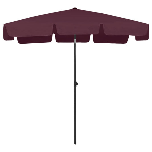 vidaXL Beach Parasol | Bordeaux red | Polyester