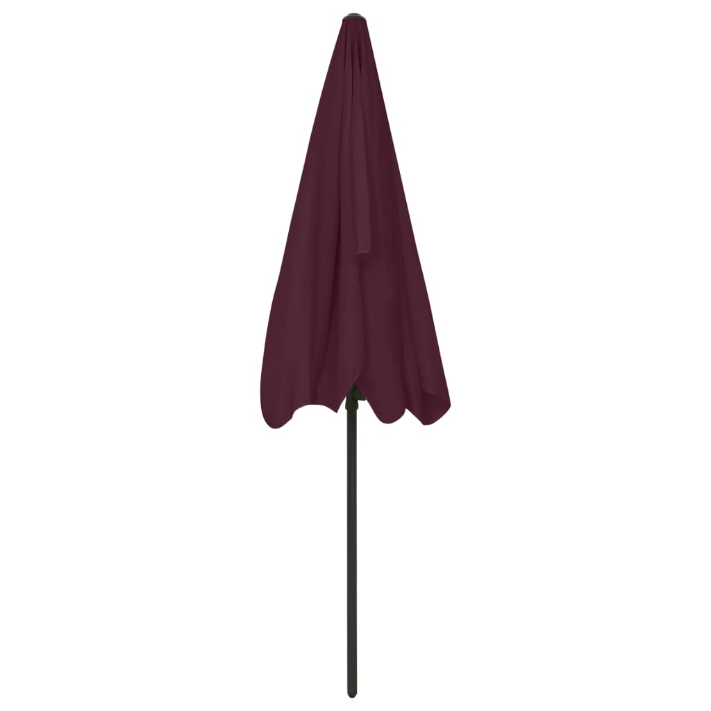 vidaXL Beach Parasol | Bordeaux red | Polyester