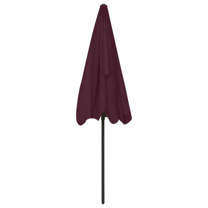 vidaXL Beach Parasol | Bordeaux red | Polyester