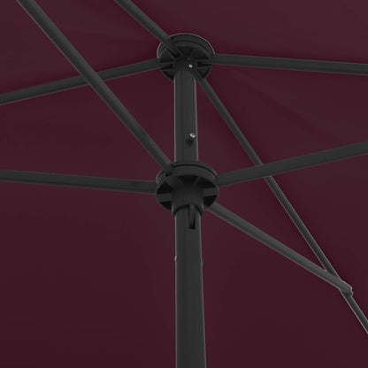 vidaXL Beach Parasol | Bordeaux red | Polyester