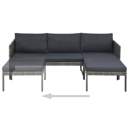vidaXL Garden Lounge Set | Grey | PE rattan | Large |  Modular