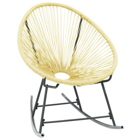 vidaXL Acapulco Chair | Beige | Poly Rattan, Powder-Coated Steel | Standard