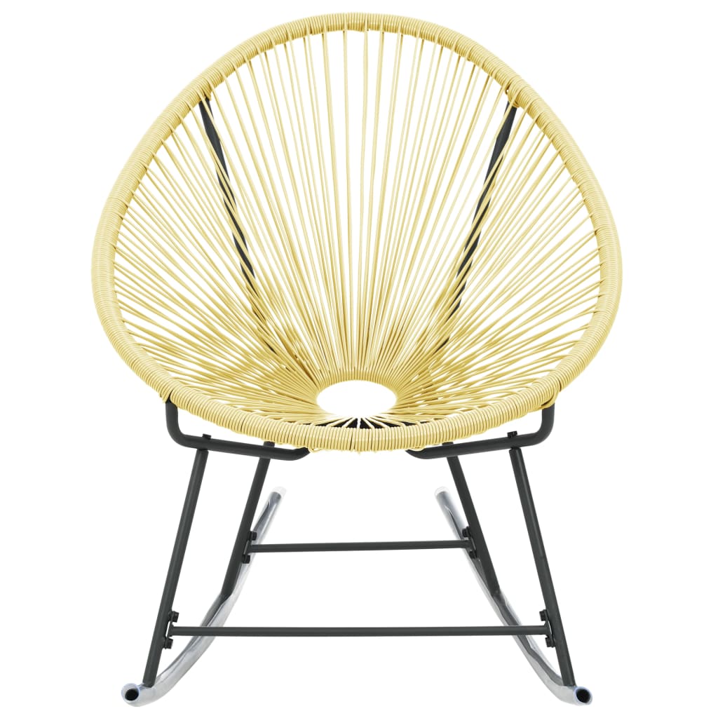 vidaXL Acapulco Chair | Beige | Poly Rattan, Powder-Coated Steel | Standard