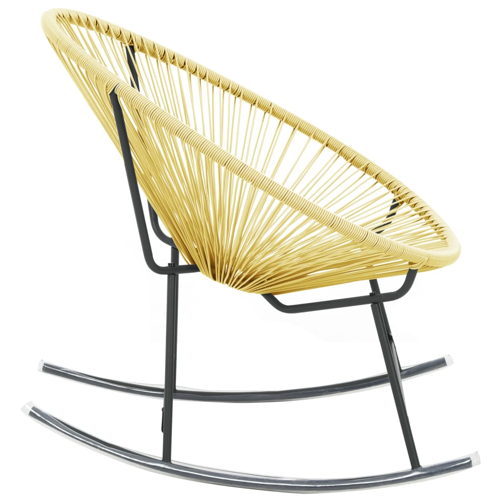 vidaXL Acapulco Chair | Beige | Poly Rattan, Powder-Coated Steel | Standard