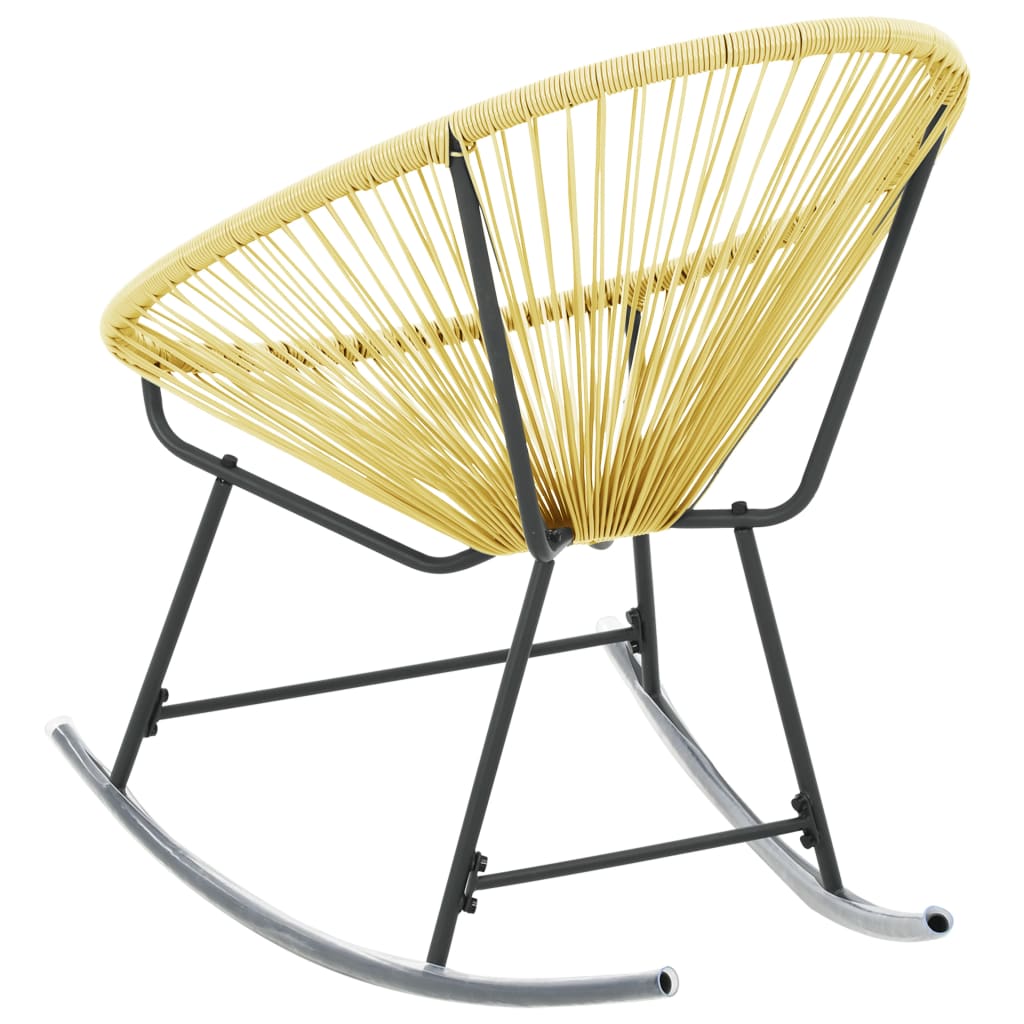 vidaXL Acapulco Chair | Beige | Poly Rattan, Powder-Coated Steel | Standard