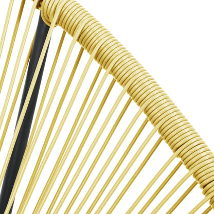 vidaXL Acapulco Chair | Beige | Poly Rattan, Powder-Coated Steel | Standard
