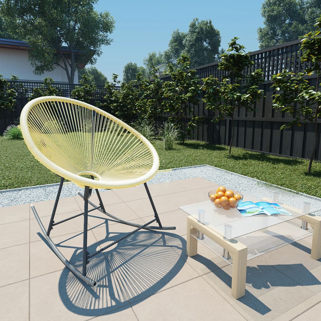 vidaXL Acapulco Chair | Beige | Poly Rattan, Powder-Coated Steel | Standard