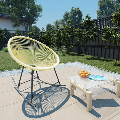 vidaXL Acapulco Chair | Beige | Poly Rattan, Powder-Coated Steel | Standard