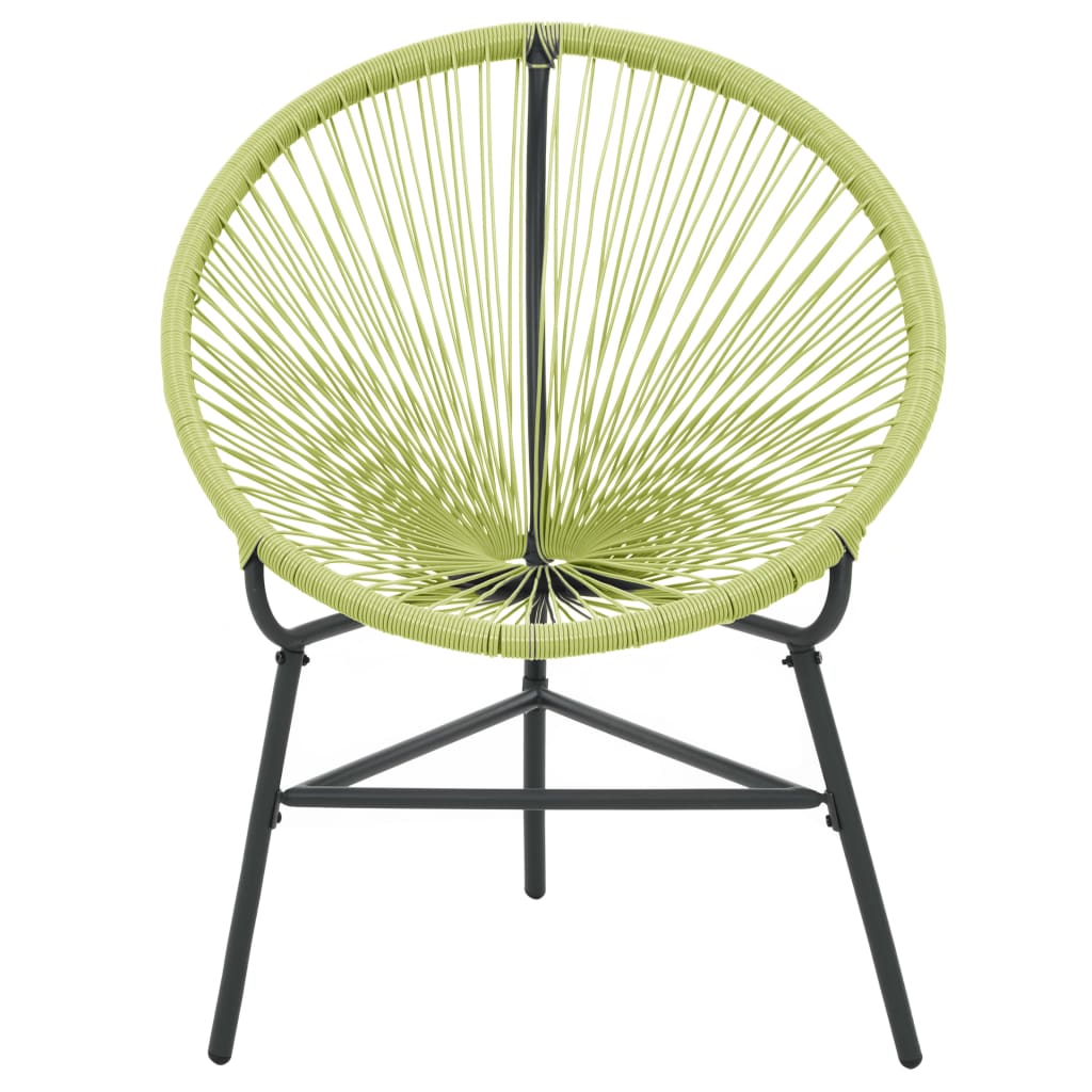 vidaXL Garden Acapulco Chair Poly Rattan Green