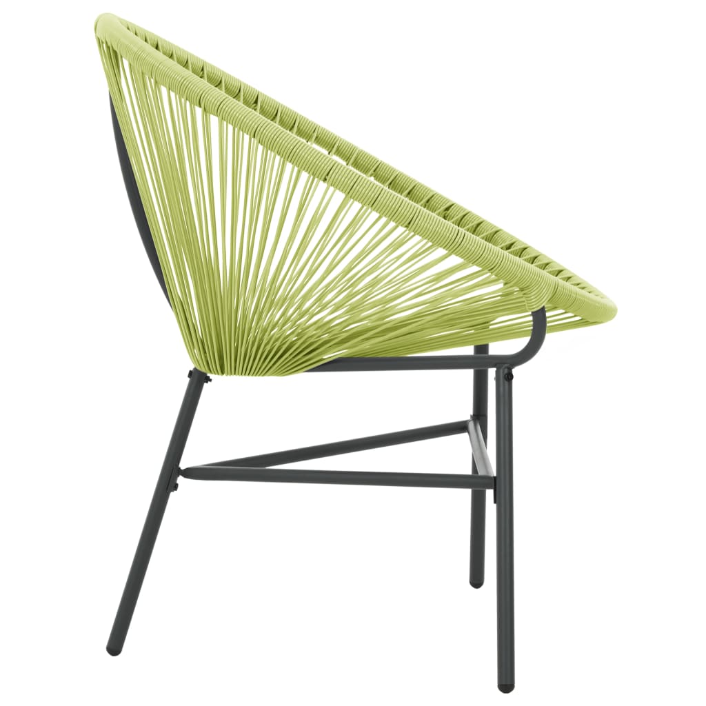 vidaXL Garden Acapulco Chair Poly Rattan Green