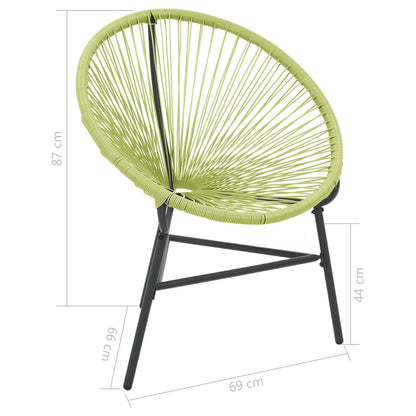 vidaXL Garden Acapulco Chair Poly Rattan Green