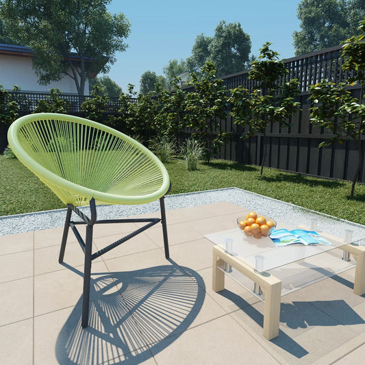 vidaXL Acapulco Chair | Green | Polyethylene rattan, powder-coated steel