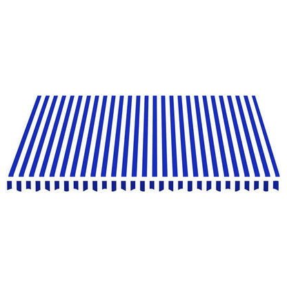 vidaXL Replacement Fabric for Awning Blue and White 4x3.5 m