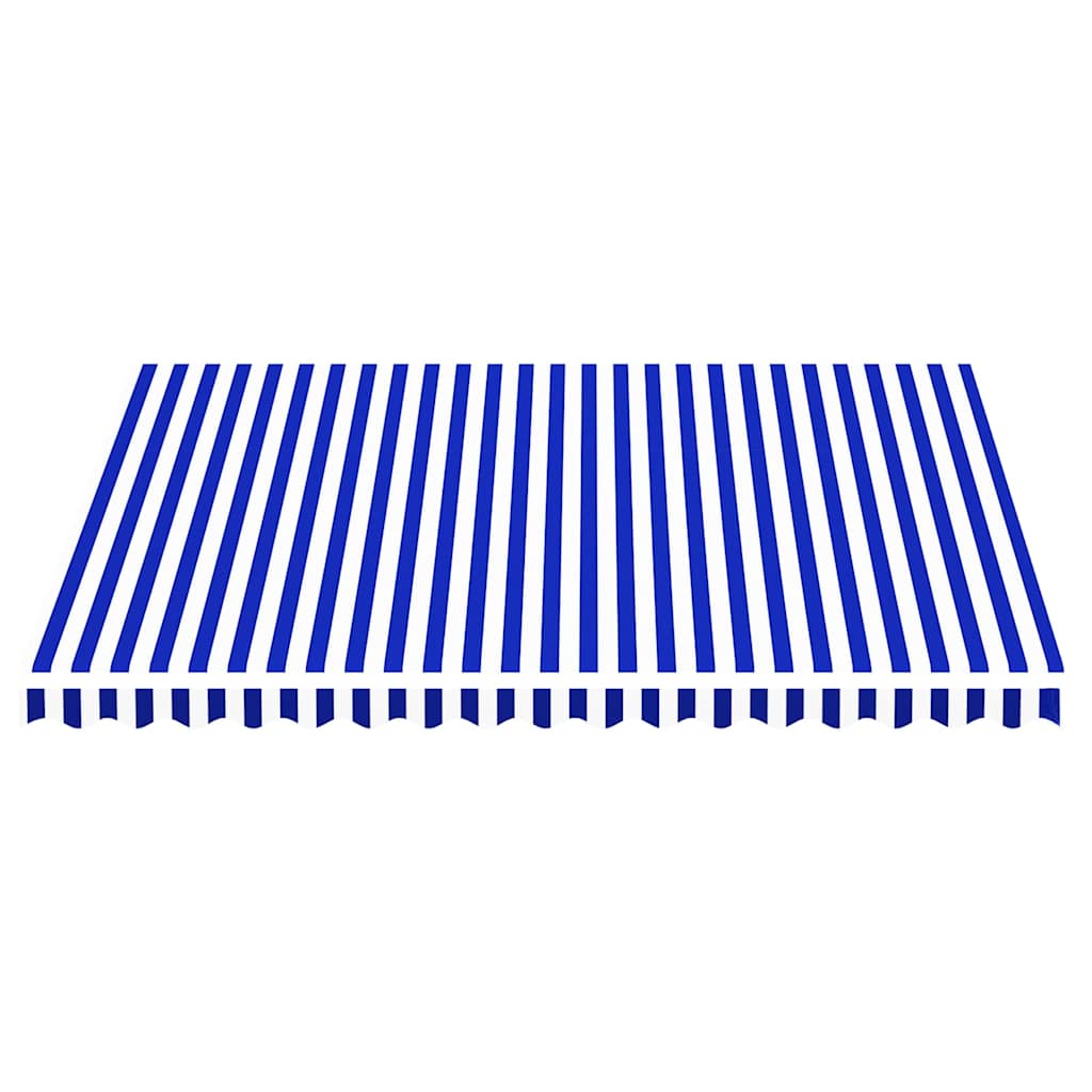 vidaXL Awning Replacement Fabric Blue and White 400x350 cm Polyester
