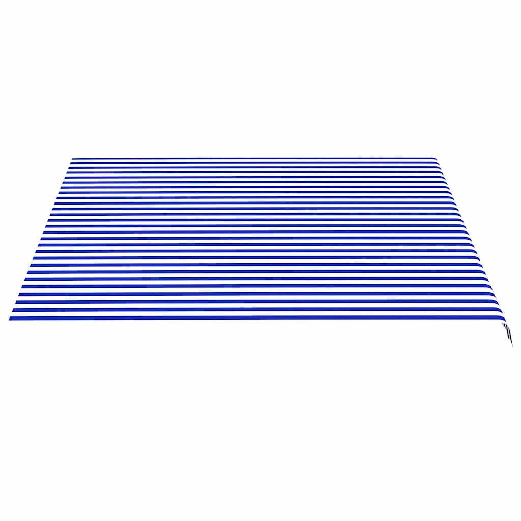 vidaXL Awning Replacement Fabric Blue and White 400x350 cm Polyester