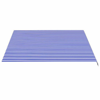 vidaXL Awning Replacement Fabric Blue and White 400x350 cm Polyester