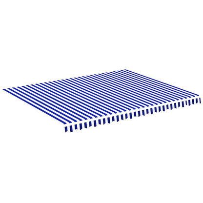vidaXL Awning Replacement Fabric Blue and White 450x350 cm Polyester