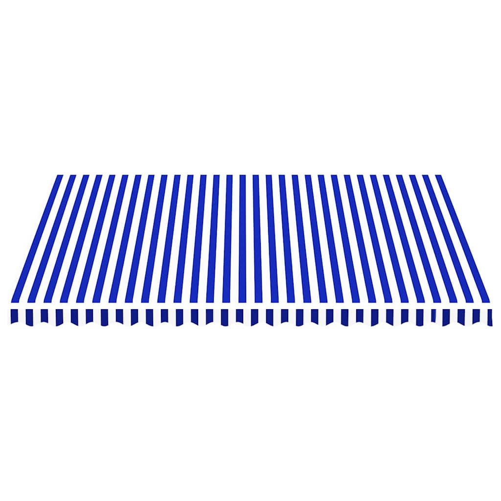 vidaXL Awning Replacement Fabric Blue and White 450x350 cm Polyester