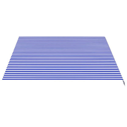 vidaXL Awning Replacement Fabric Blue and White 450x350 cm Polyester