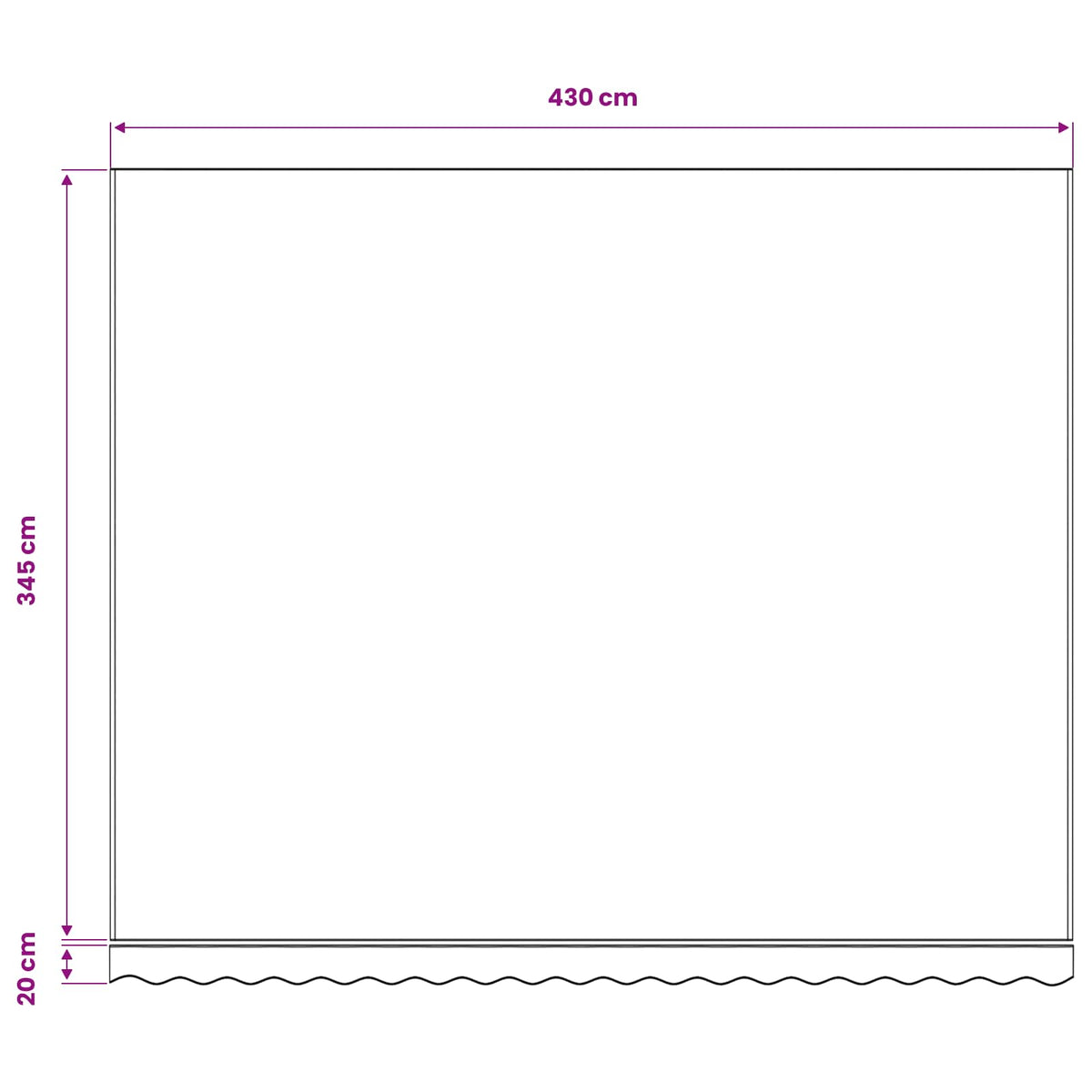 vidaXL Awning Replacement Fabric Blue and White 450x350 cm Polyester