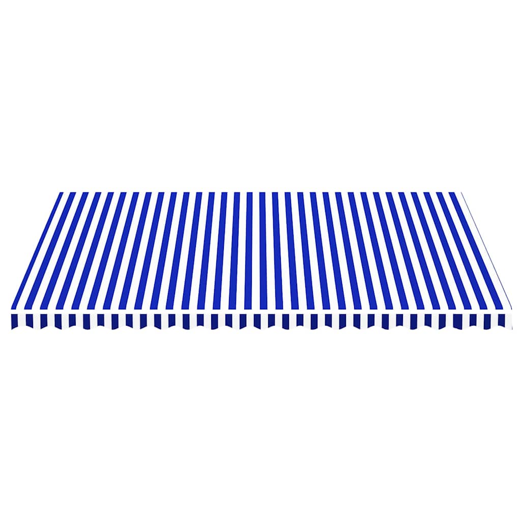 vidaXL Awning Replacement Fabric Blue and White 500x350 cm Polyester
