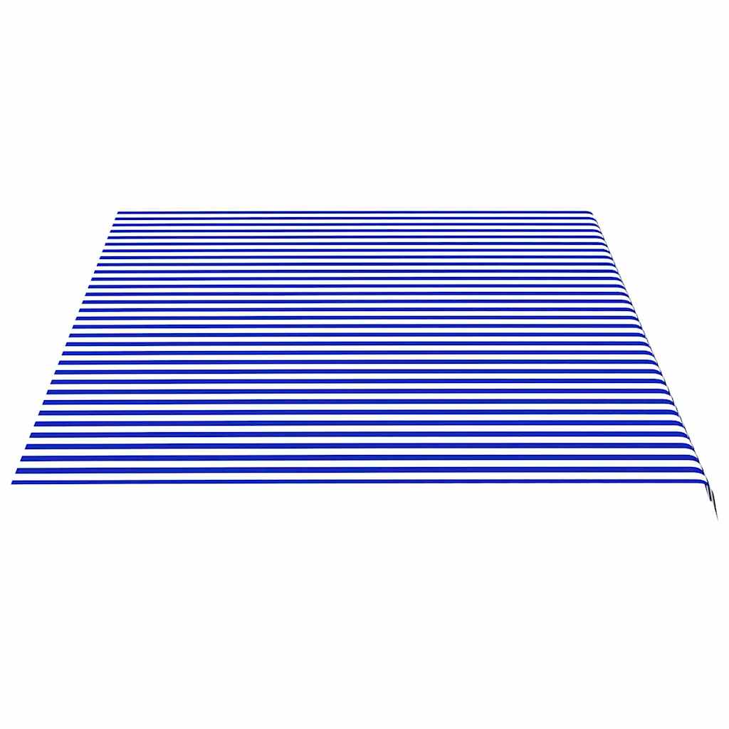 vidaXL Replacement Fabric for Awning Blue and White 5x3.5 m