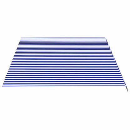 vidaXL Replacement Fabric for Awning Blue and White 5x3.5 m