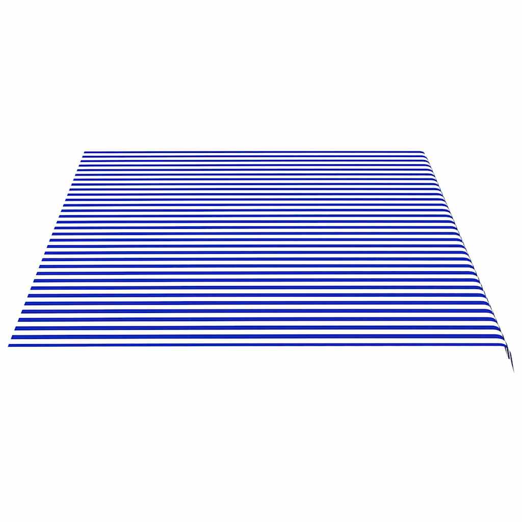 vidaXL Awning Replacement Fabric Blue and White 500x350 cm Polyester